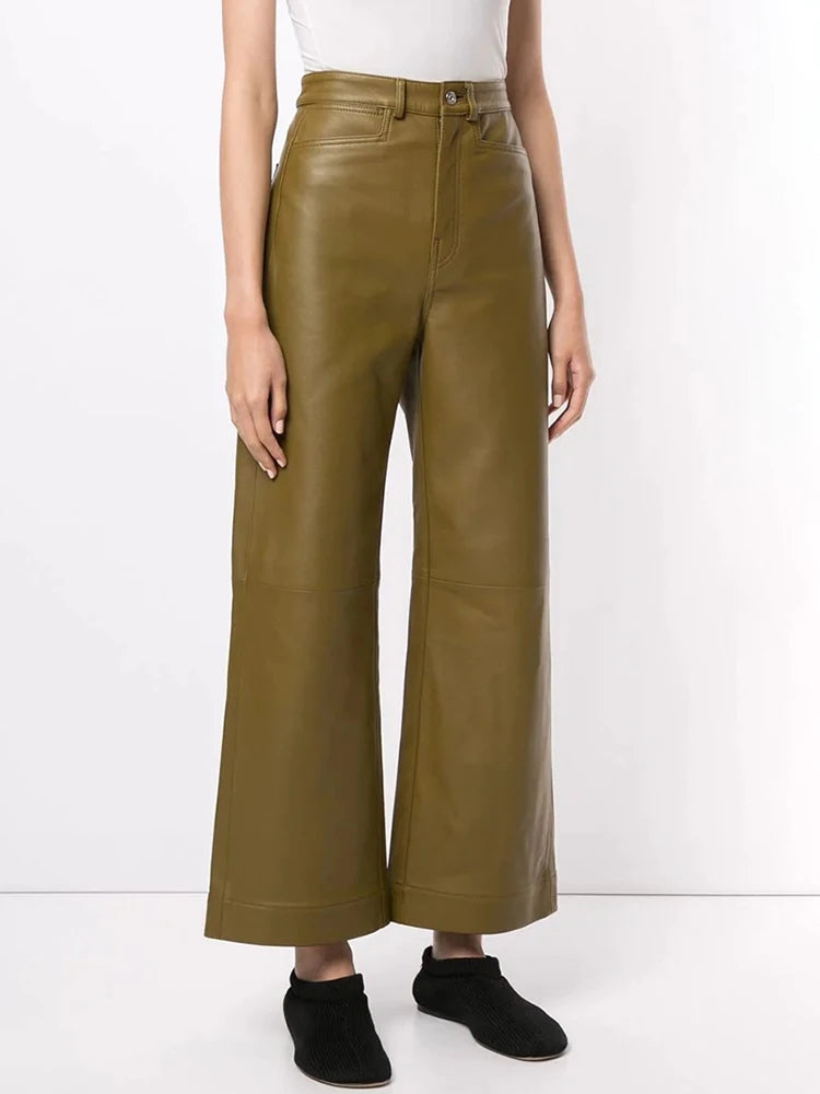 Cropped Wide-Leg Pants