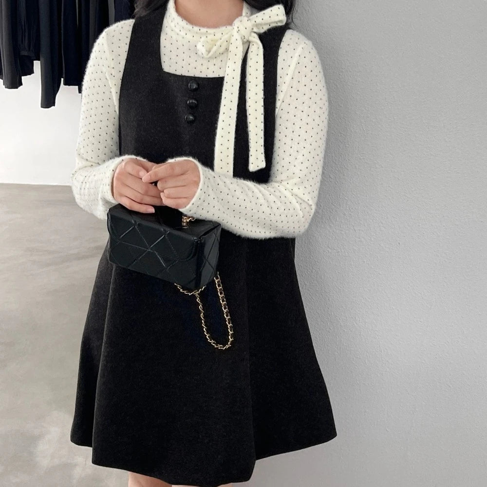 Blouse and Pinafore Dress Set