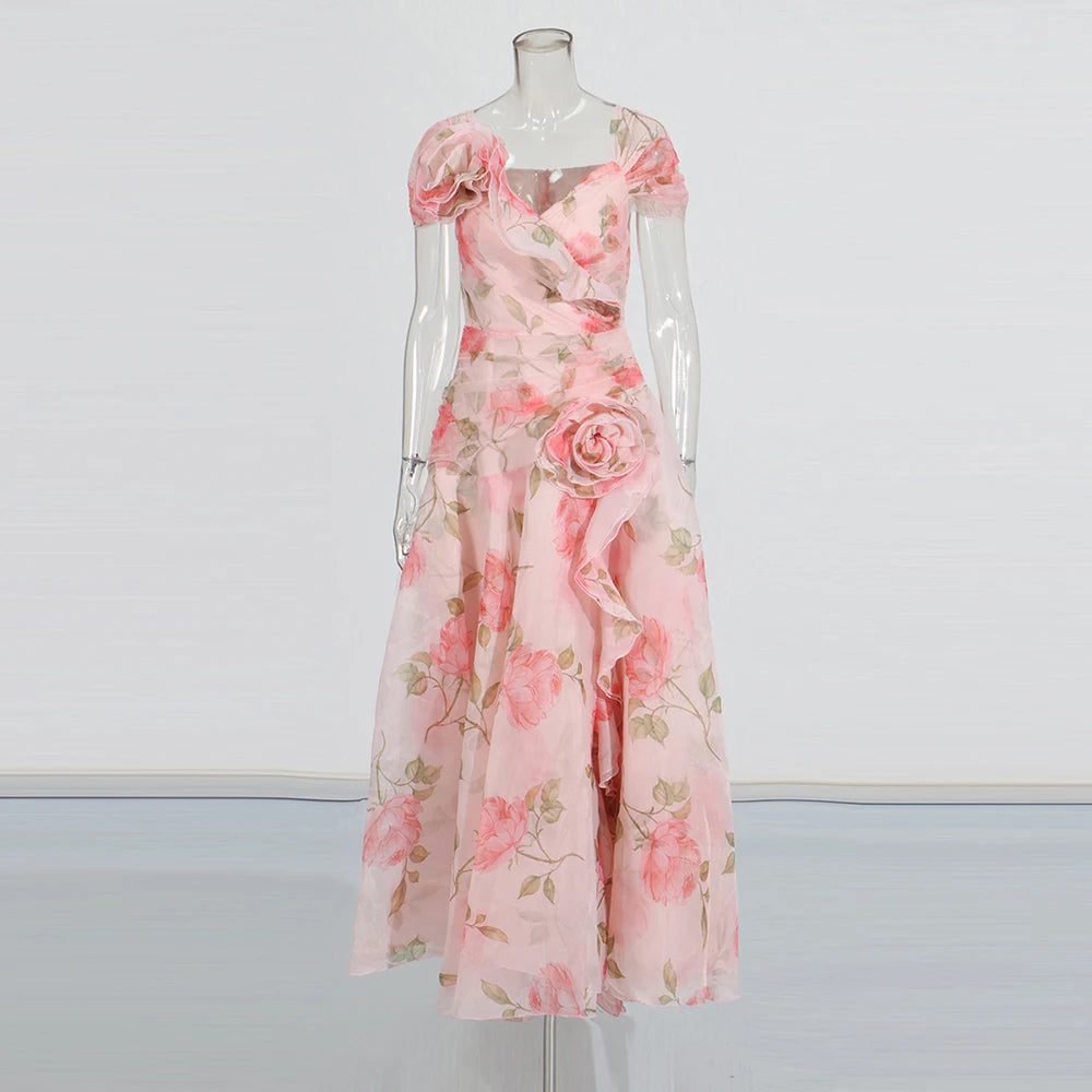Floral Sleeveless Long Dress