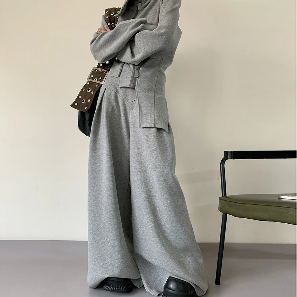Zip-Front Jacket or Wide-Leg Pants