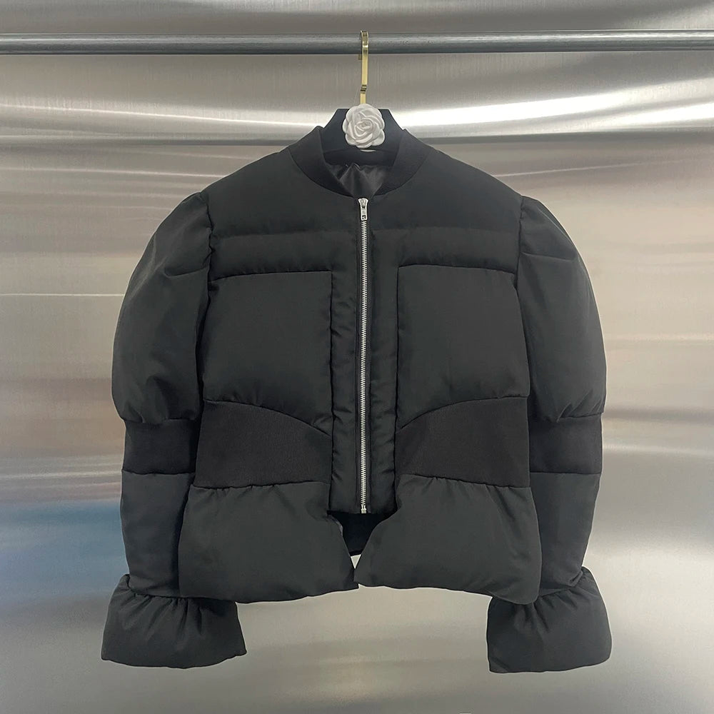 Puff-Sleeve Quilted Jacket