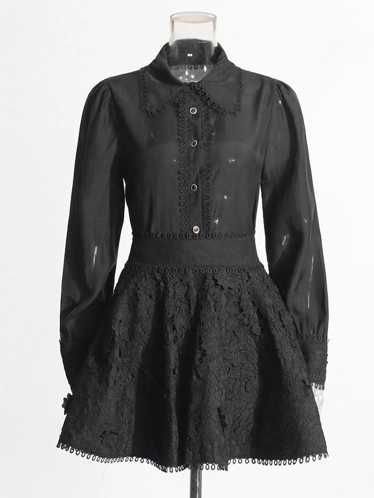 Blouse and Textured Mini Skirt Set