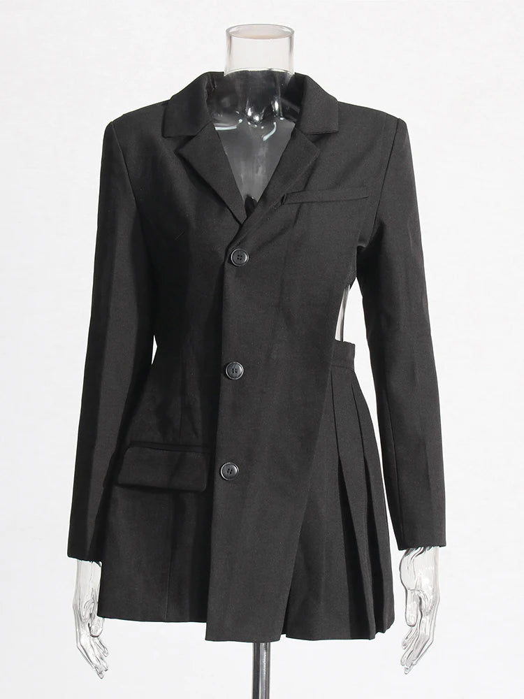 Cutout-Waist Blazer Mini Dress