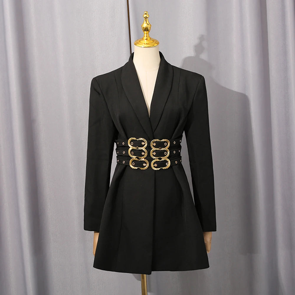 Shawl-Collar Fitted Blazer