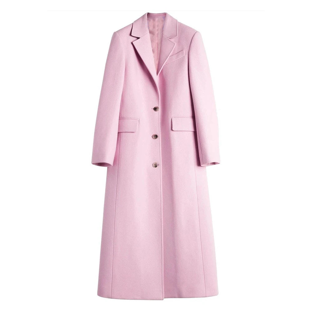 Notched-Lapel Longline Coat