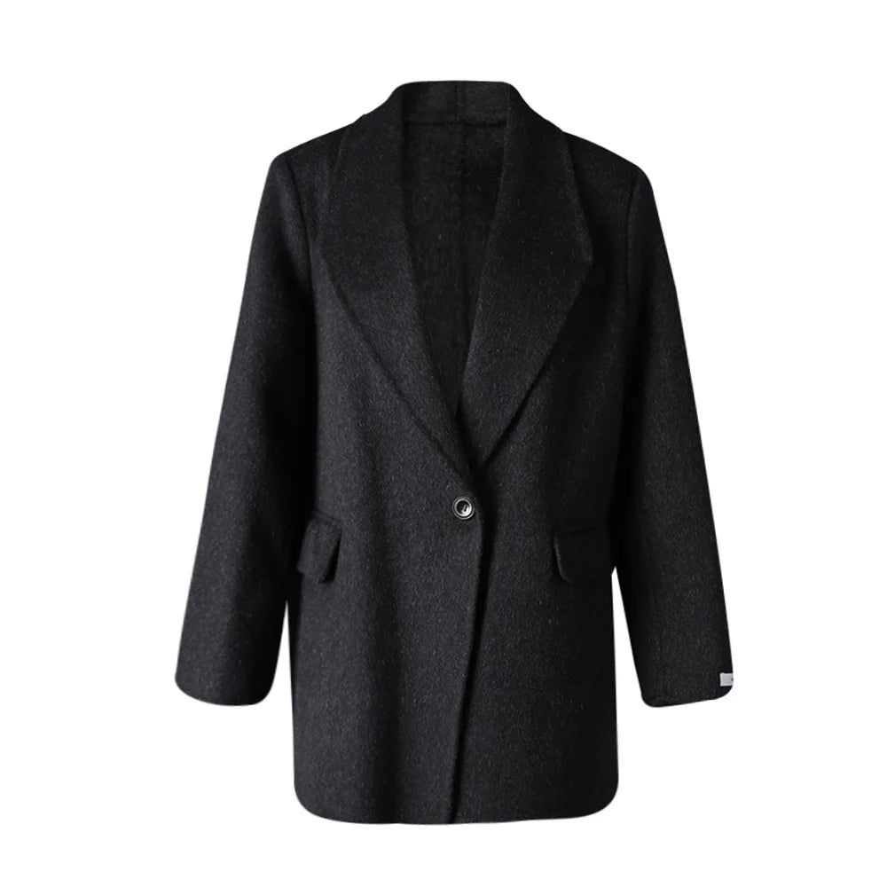 Relaxed Single-Button Blazer