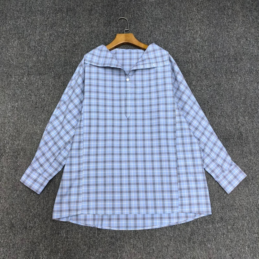 Plaid Long-Sleeve Pullover Shirt