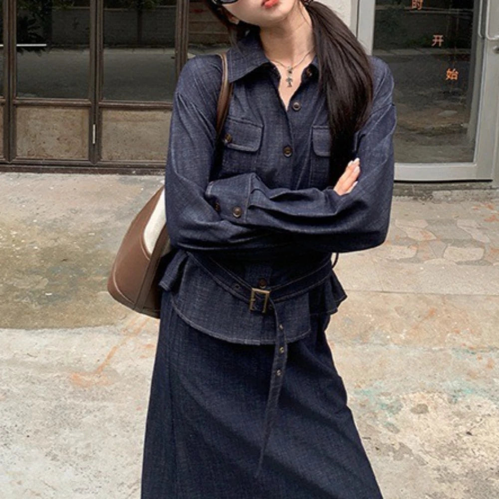 Collared Jacket or Long Skirt