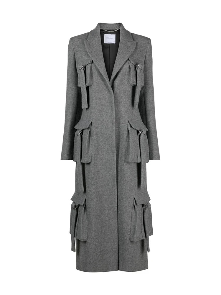 Multi-Pocket Longline Coat