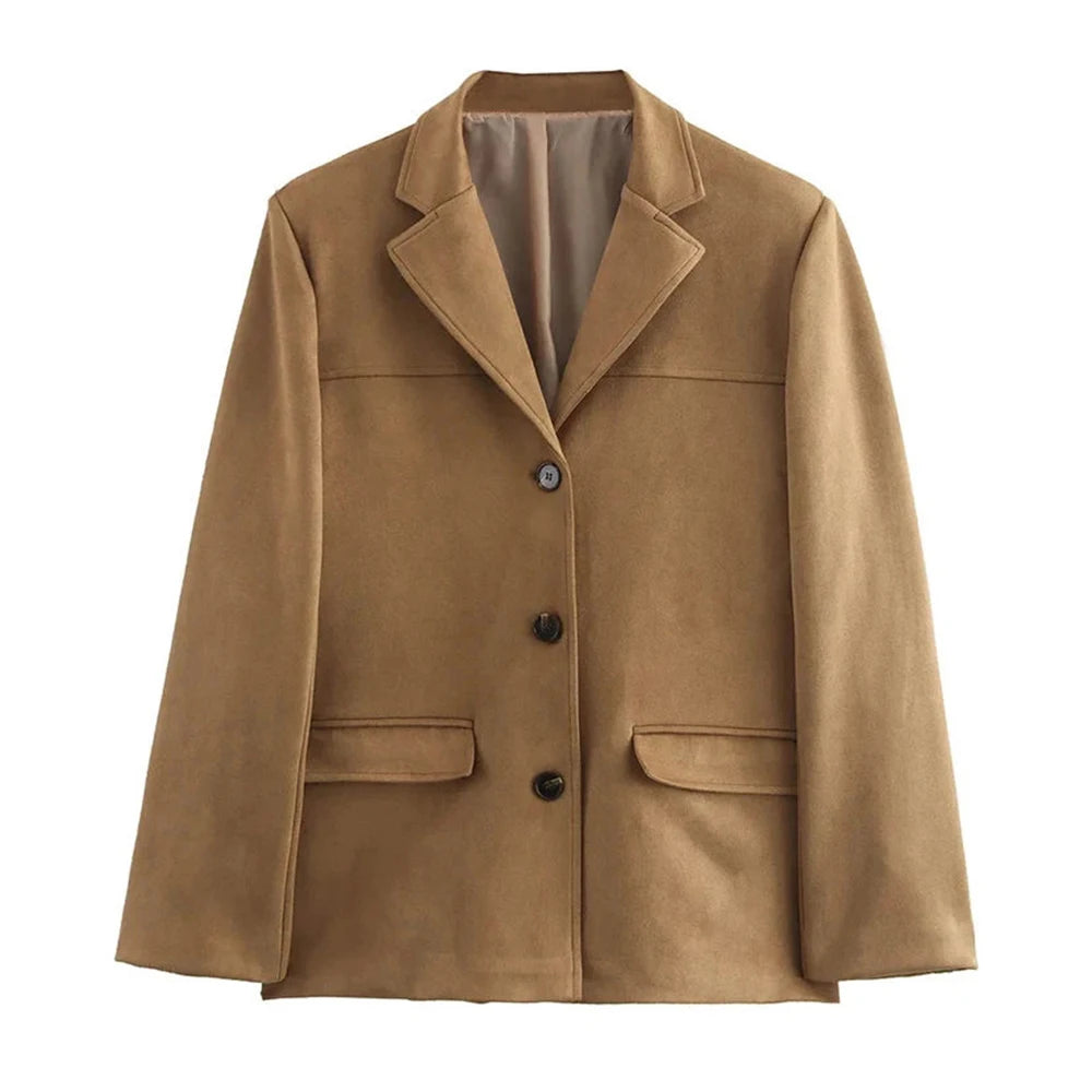 Notched-Lapel Relaxed Blazer