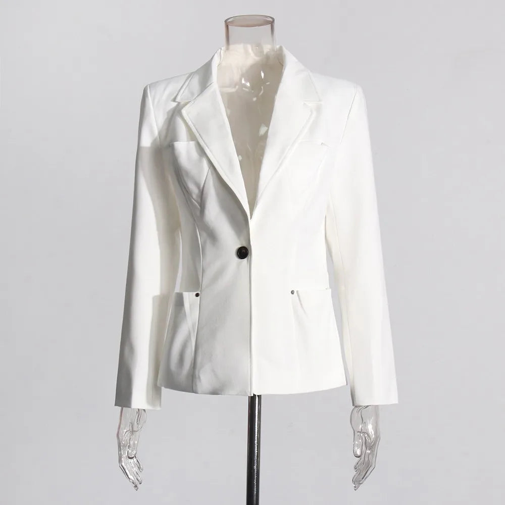 Single-Button Tailored Blazer