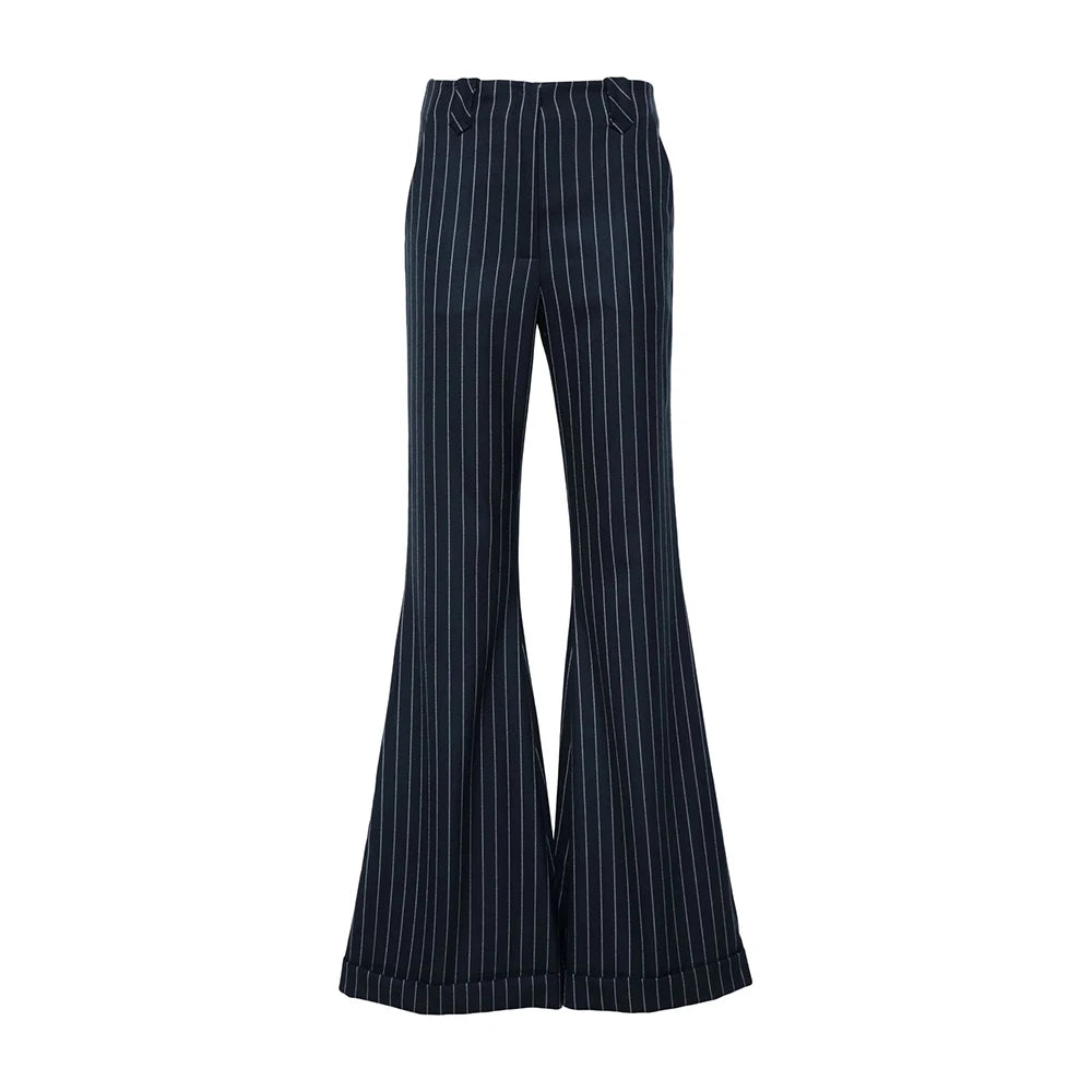 Pinstriped Flared Pants