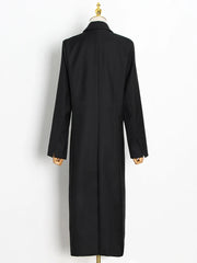 Notched-Lapel Longline Coat