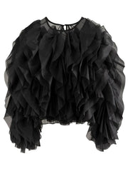 Ruffled Long-Sleeve Blouse