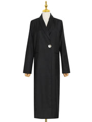 Notched-Lapel Longline Coat
