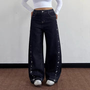 Embellished Wide-Leg Pants