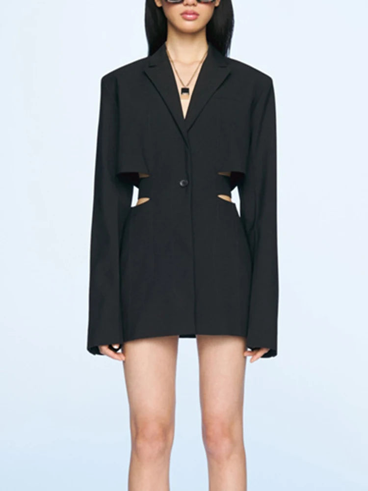 Cutout-Waist Longline Blazer