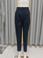 Pleated Tapered Ankle Pants