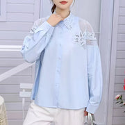 Cutwork-Yoke Button-Up Shirt