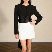 Wrap-Waist Cropped Jacket