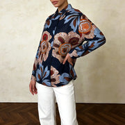 Floral Long-Sleeve Collared Shirt
