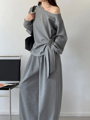 Asymmetric Top and Pants Set