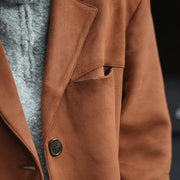 Relaxed Three-Button Blazer