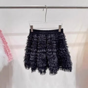 Tiered Ruffle Mini Skirt