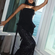 Strapless Top and Skirt Set
