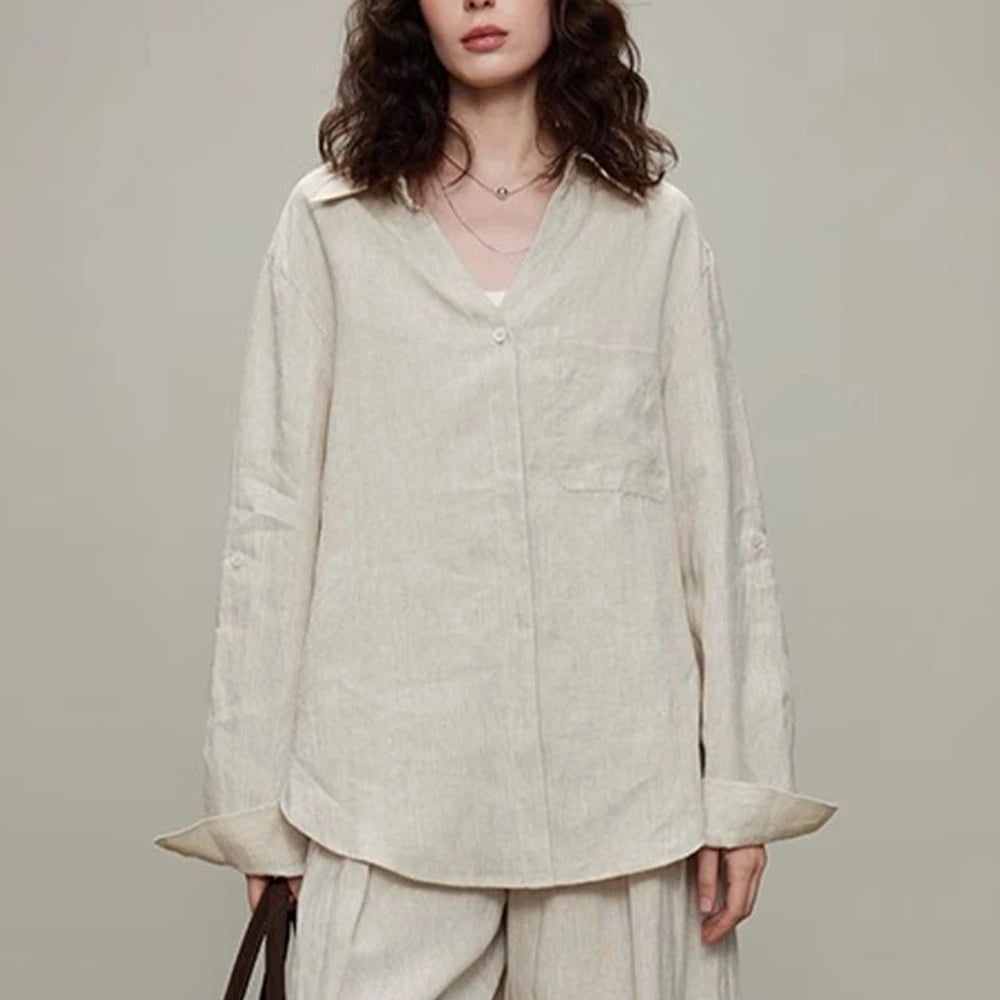 Relaxed Shirt or Wide-Leg Pants