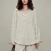 Relaxed Shirt or Wide-Leg Pants