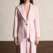 Notched-Lapel Tailored Blazer