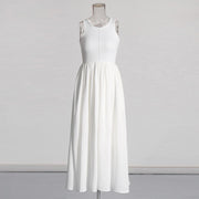 Gathered Sleeveless A-Line Dress