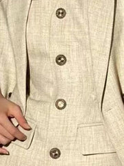 Three-Piece Blazer and Shorts Set