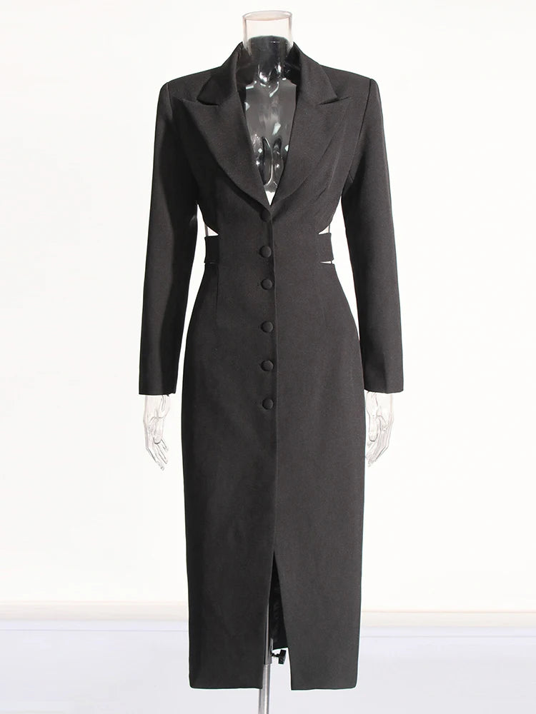 Cutout-Waist Tailored Blazer