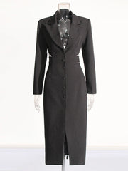 Cutout-Waist Tailored Blazer