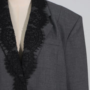 Lace-Trim Relaxed Blazer