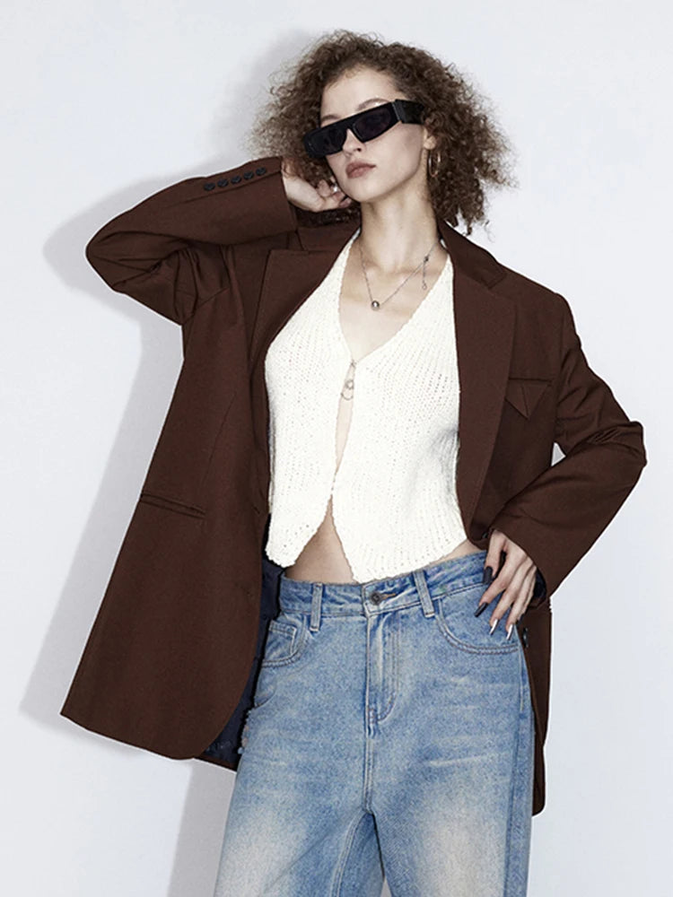 Relaxed Single-Breasted Blazer