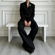 Double-Breasted Longline Blazer