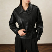 Double-Breasted Belted Jacket