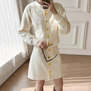 Cropped Jacket and Skirt Set