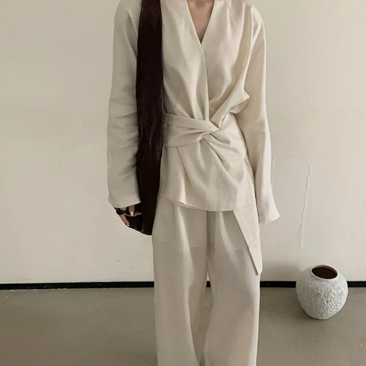Twist-Waist Top and Pants Set