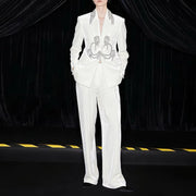 Motif-Embellished Tailored Blazer