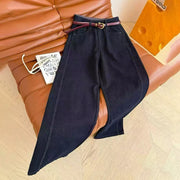 Wide-Leg Tailored Jeans