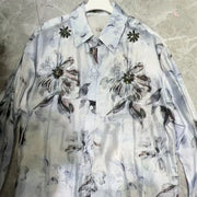 Floral-Print Button-Up Shirt