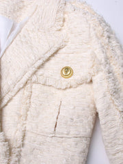 Textured Cropped Jacket or Pleated Skirt