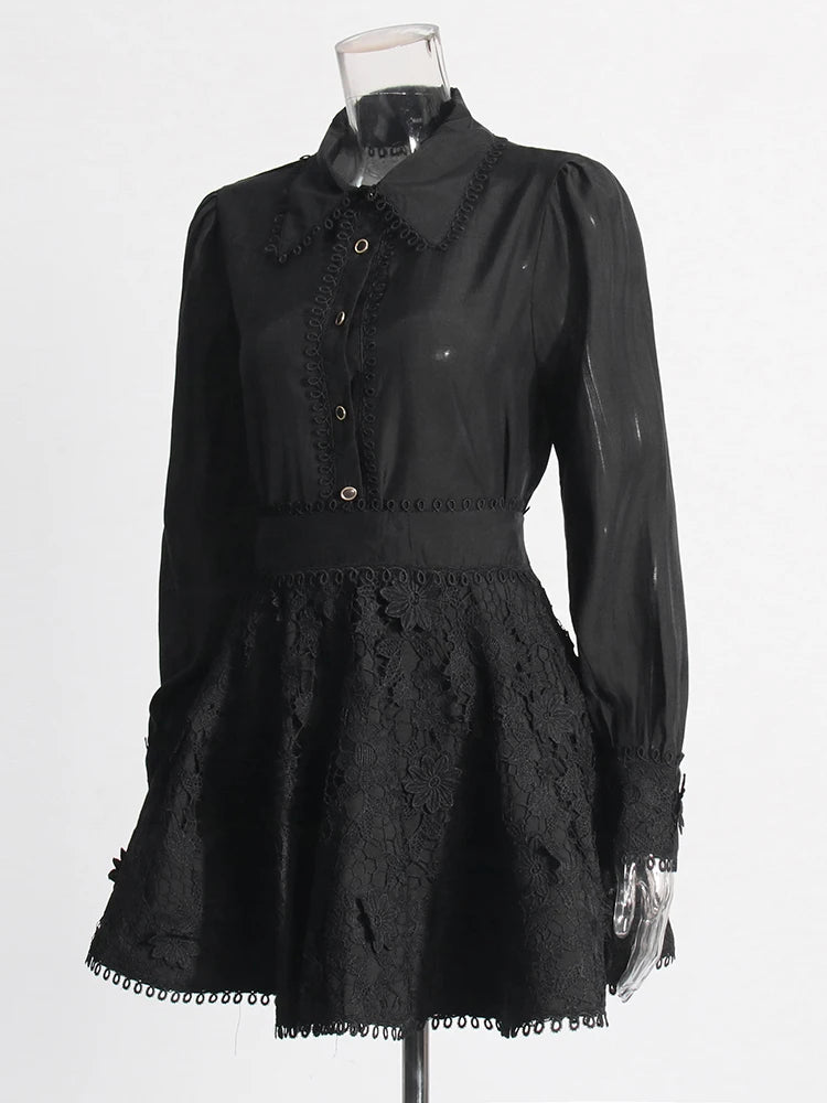 Blouse and Textured Mini Skirt Set