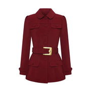 Round-Collar Flap-Pocket Jacket