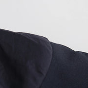 Ruched-Sleeve Double-Breasted Long Coat