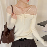 Sheer-Yoke Bow-Detail Top